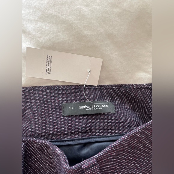 NWT LOFT Textured Purple Straight Leg Dress Pants Size 10 Workwear Career - Picture 8 of 12